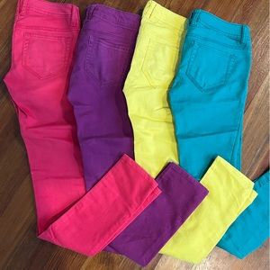 Colorful skinny jeans lot!
